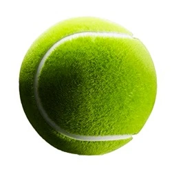 foto van een geel groene tennisbal